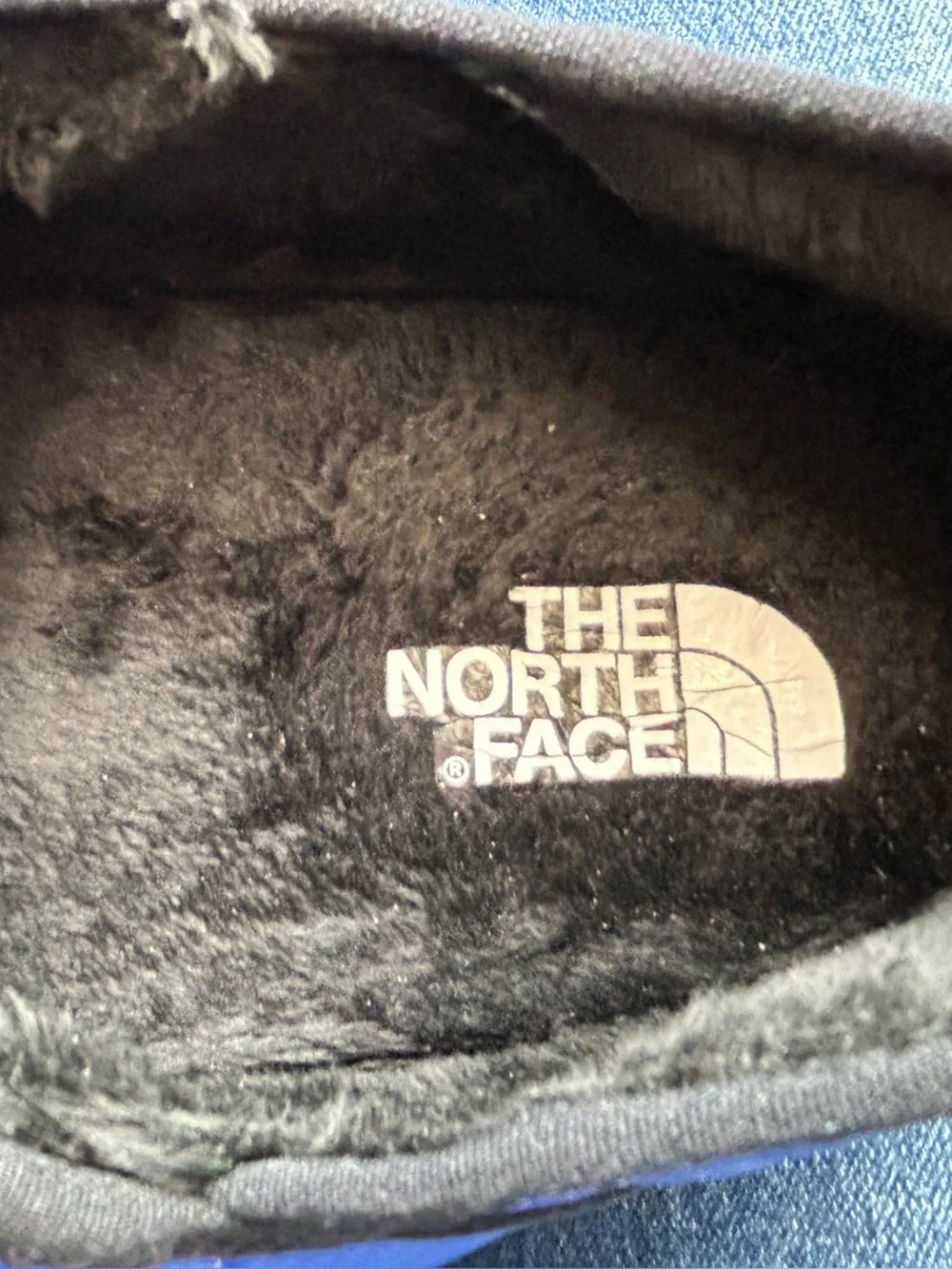 NIB The North Face Quilted Puffer Mule Slippers - Blue size 12 men’s